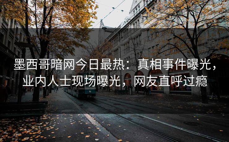 墨西哥暗网今日最热：真相事件曝光，业内人士现场曝光，网友直呼过瘾